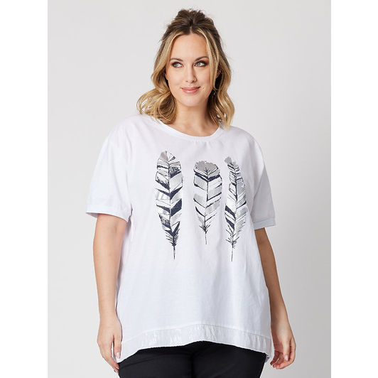 CLARITY FEATHER PRINT TEE