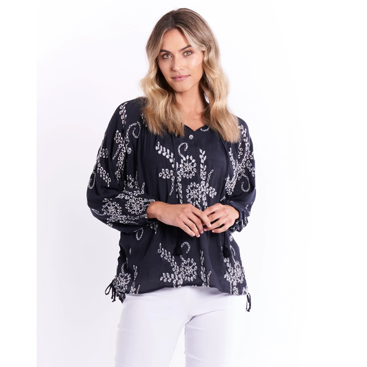 BETTY BASICS EMBROIDERY BLOUSE - Tops : Mainly Casual | Women's ...