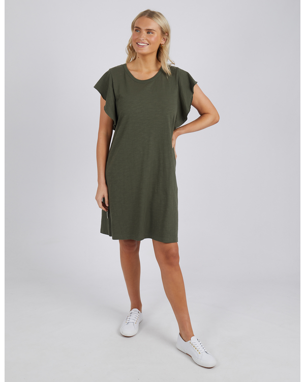 FOXWOOD FLUTTER SLEEVE DRESS