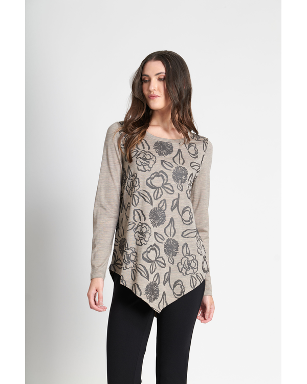 FOIL ASYMMETRIC HEM JUMPER