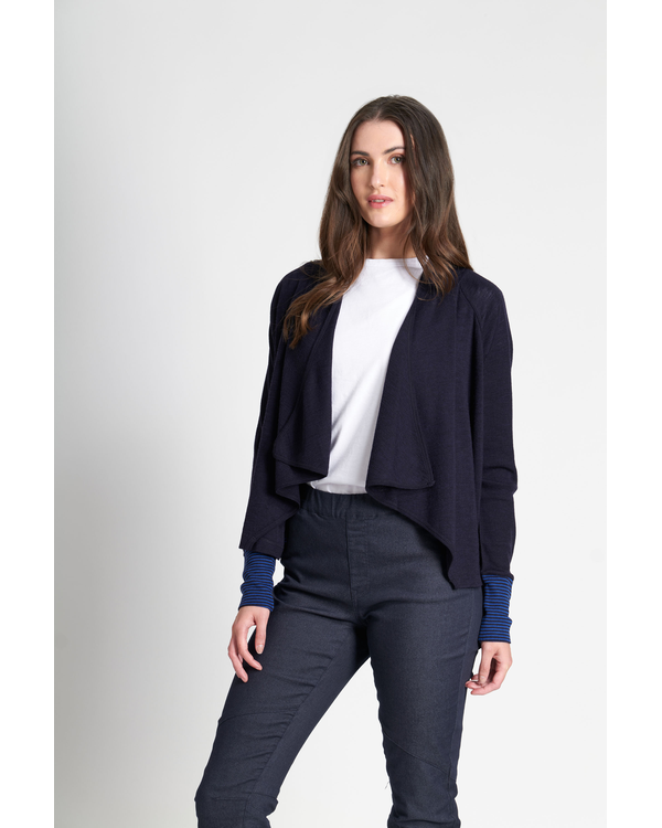 FOIL OPEN FRONT CARDI