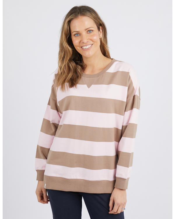 ELM BILLIE BLOCK STRIPE CREW