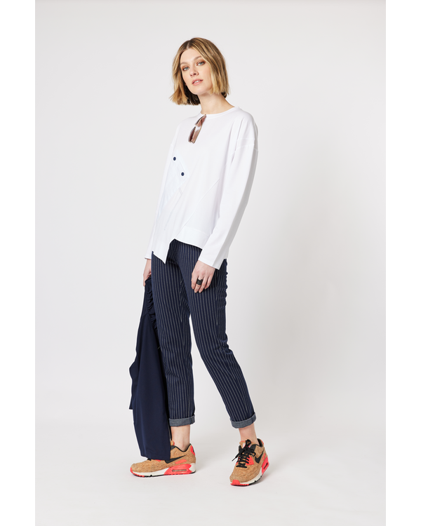 CLARITY CONTRAST STITCH TOP