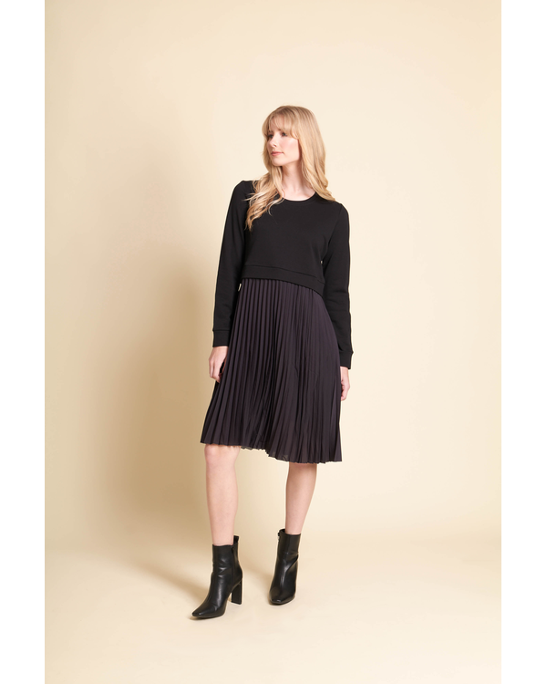 PREEN KNIT &  PLEAT DRESS