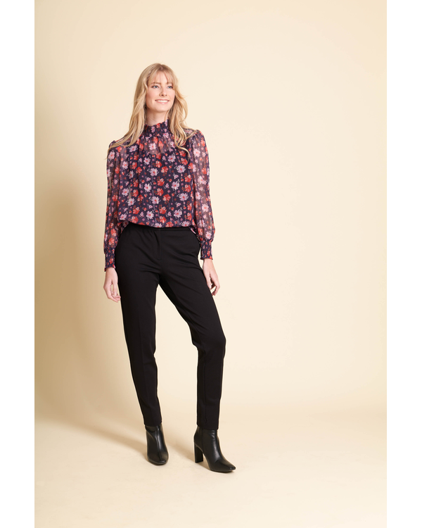 MEMO SMOCKED BLOUSE