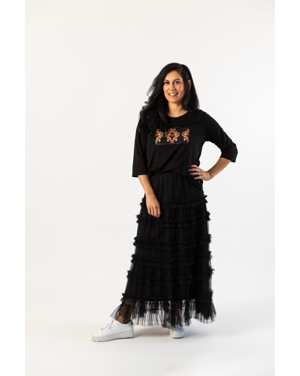 JELLICOE TULLE RUFFLE SKIRT