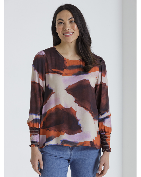 MARCO POLO SHIRRED CUFF TOP