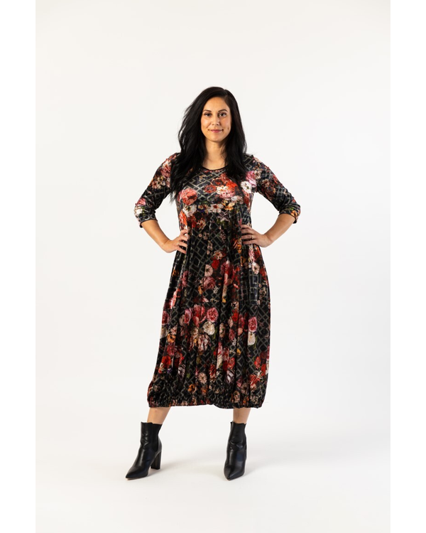 JELLICOE TRELLIS VELVET DRESS