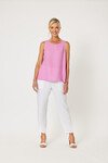 GORDON SMITH RIBBED WAIST LINEN PANT