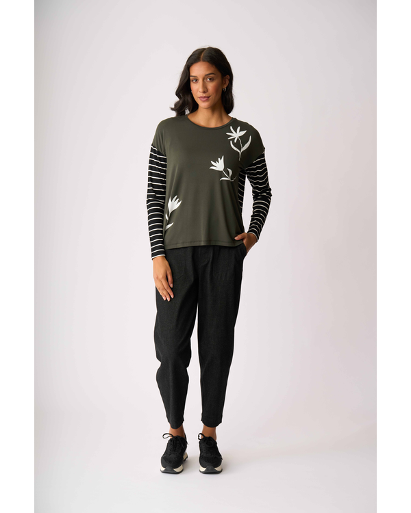 FOIL DROP SHOULDER TOP