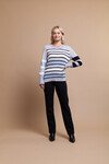 FOIL STRIPE ON STRIPE JUMPER