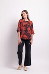 FOIL SCOOP HEM TOP