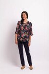 FOIL SCOOP HEM TOP