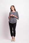 FOIL SCOOP HEM TOP