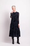 FOIL TIERED HEM DRESS