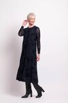 FOIL TIERED HEM DRESS