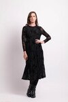FOIL TIERED HEM DRESS