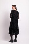 FOIL TIERED HEM DRESS
