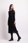 FOIL TIERED HEM DRESS