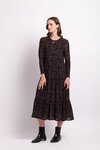 FOIL TIERED HEM DRESS