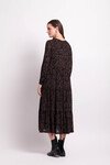FOIL TIERED HEM DRESS