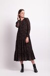 FOIL TIERED HEM DRESS
