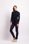 FOIL LONG SLEEVE TOP