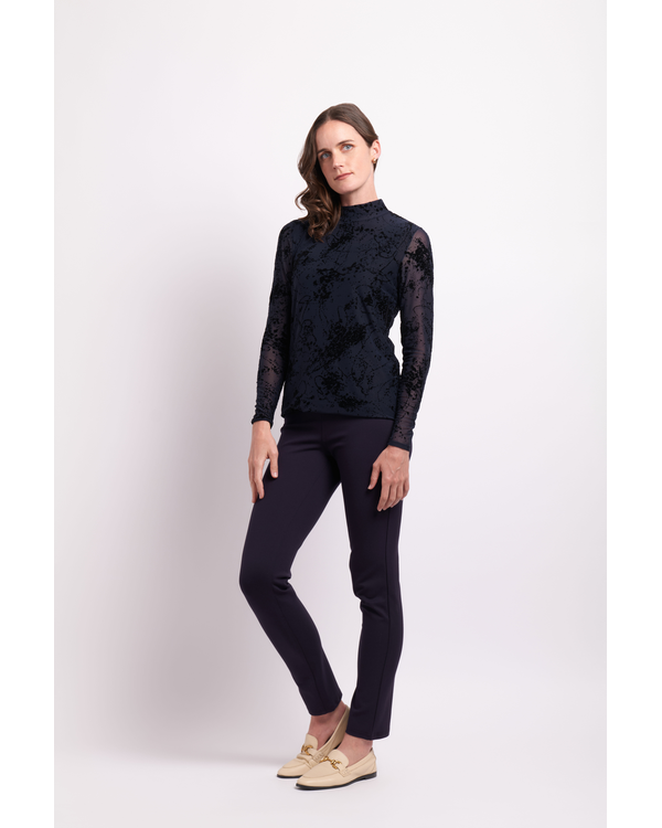 FOIL LONG SLEEVE TOP