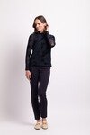 FOIL LONG SLEEVE TOP