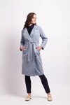 FOIL FAUX SURE TRENCH COAT