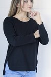 WHITE ON BLACK STEP TEE