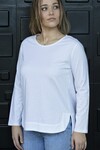 WHITE ON BLACK STEP TEE