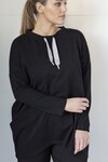WHITE ON BLACK LONG SWEAT
