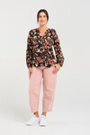 BLACKSTONE SHIRRED SLEEVE TOP