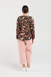 BLACKSTONE SHIRRED SLEEVE TOP
