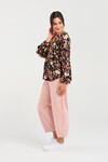 BLACKSTONE SHIRRED SLEEVE TOP
