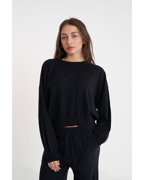 HUFFER MERINO CROP KNIT