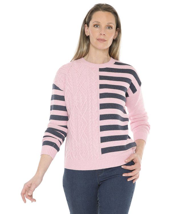 JUMP CABLE STRIPE PULLOVER