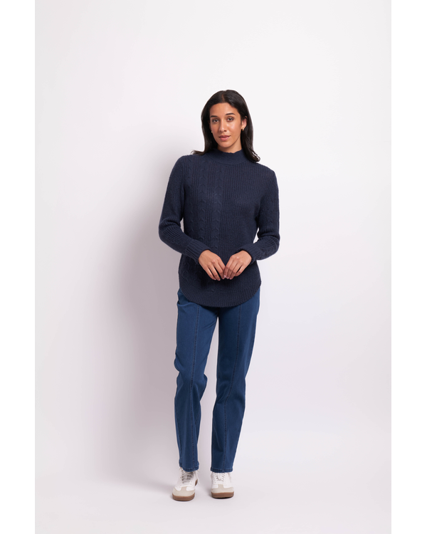 FOIL CABLE KNIT JUMPER