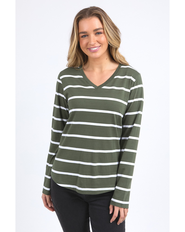 FOXWOOD MANLY V STRIPE TEE