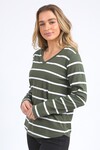 FOXWOOD MANLY V STRIPE TEE