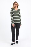 FOXWOOD MANLY V STRIPE TEE