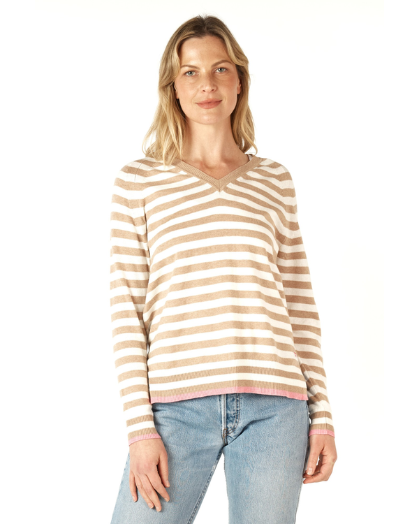ZAKET &  PLOVER STRIPE V JUMPER