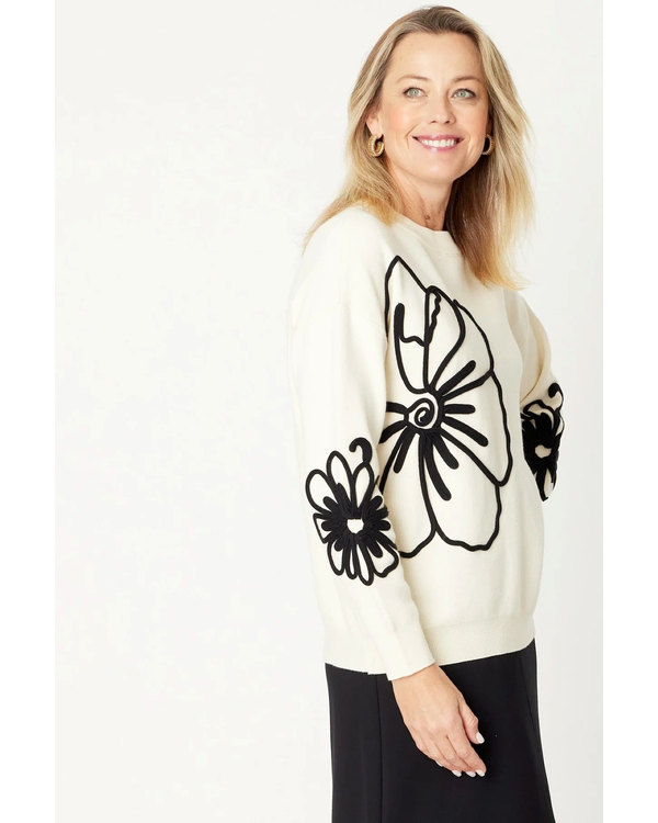CORDELIA FLORAL KNIT TOP