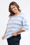 ELM MAZIE BLOCK STRIPE SWEAT