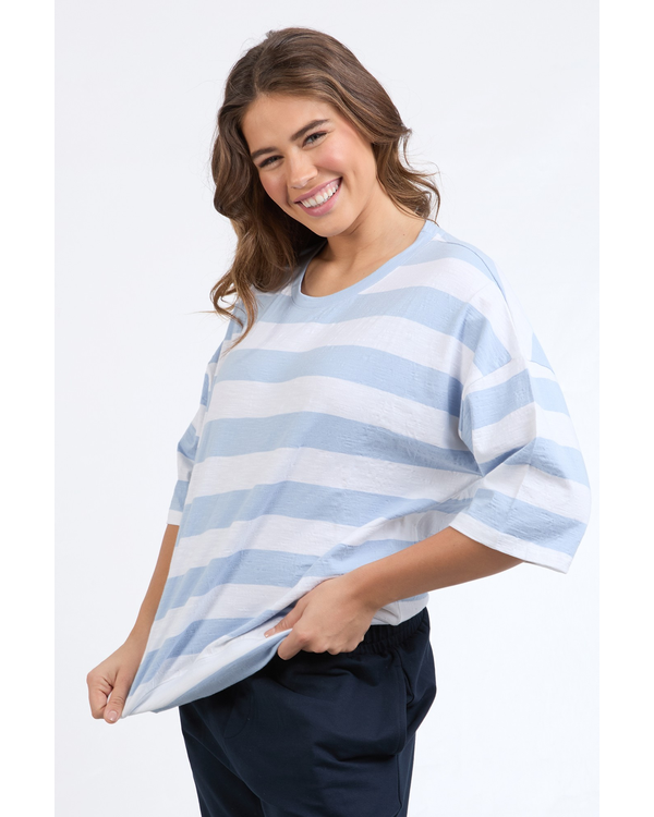 ELM MAZIE BLOCK STRIPE SWEAT
