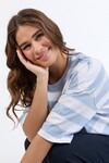 ELM MAZIE BLOCK STRIPE SWEAT