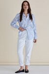 BETTY BASICS LACE STRIPE SHIRT