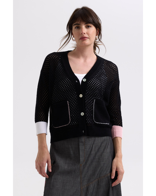 Z&P HOLEY CARDI