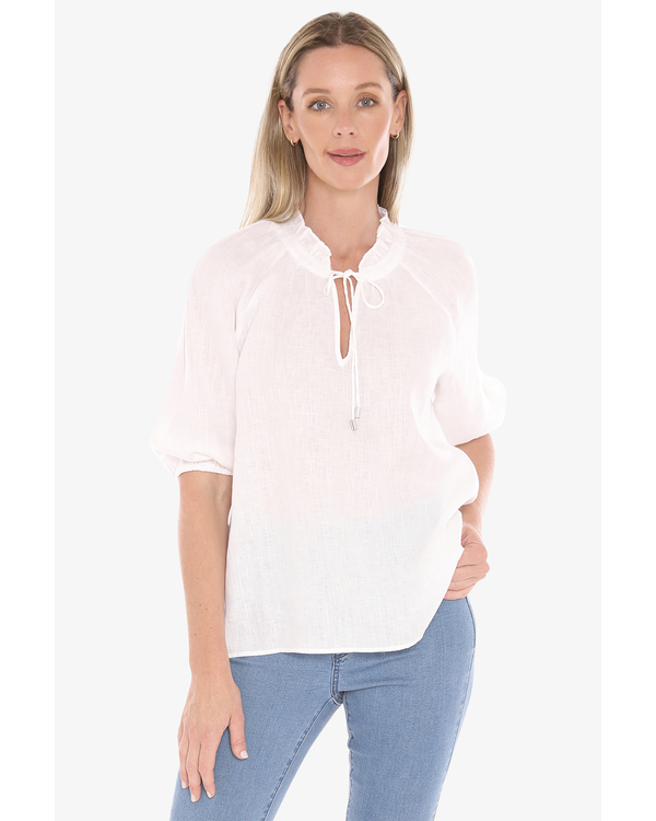JUMP RUFFLE NECK TOP